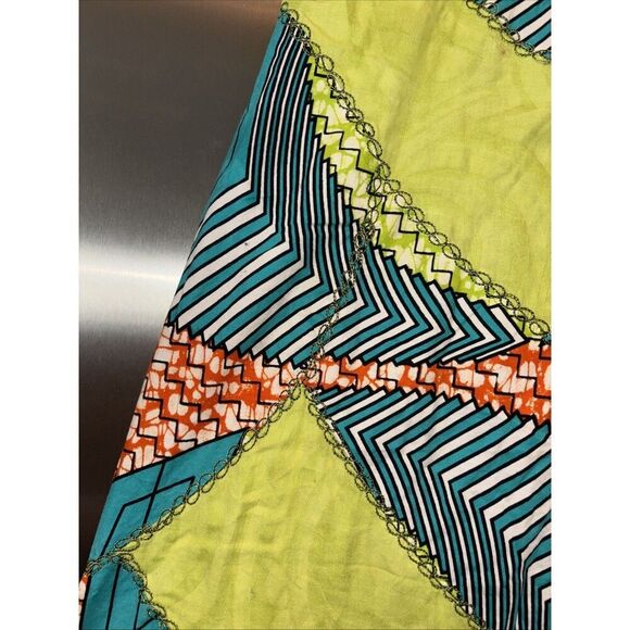 High Quality African Super Wax Nouvo Waxhaus Midi Dress Short Sleeve Embroidered - Picture 9 of 12